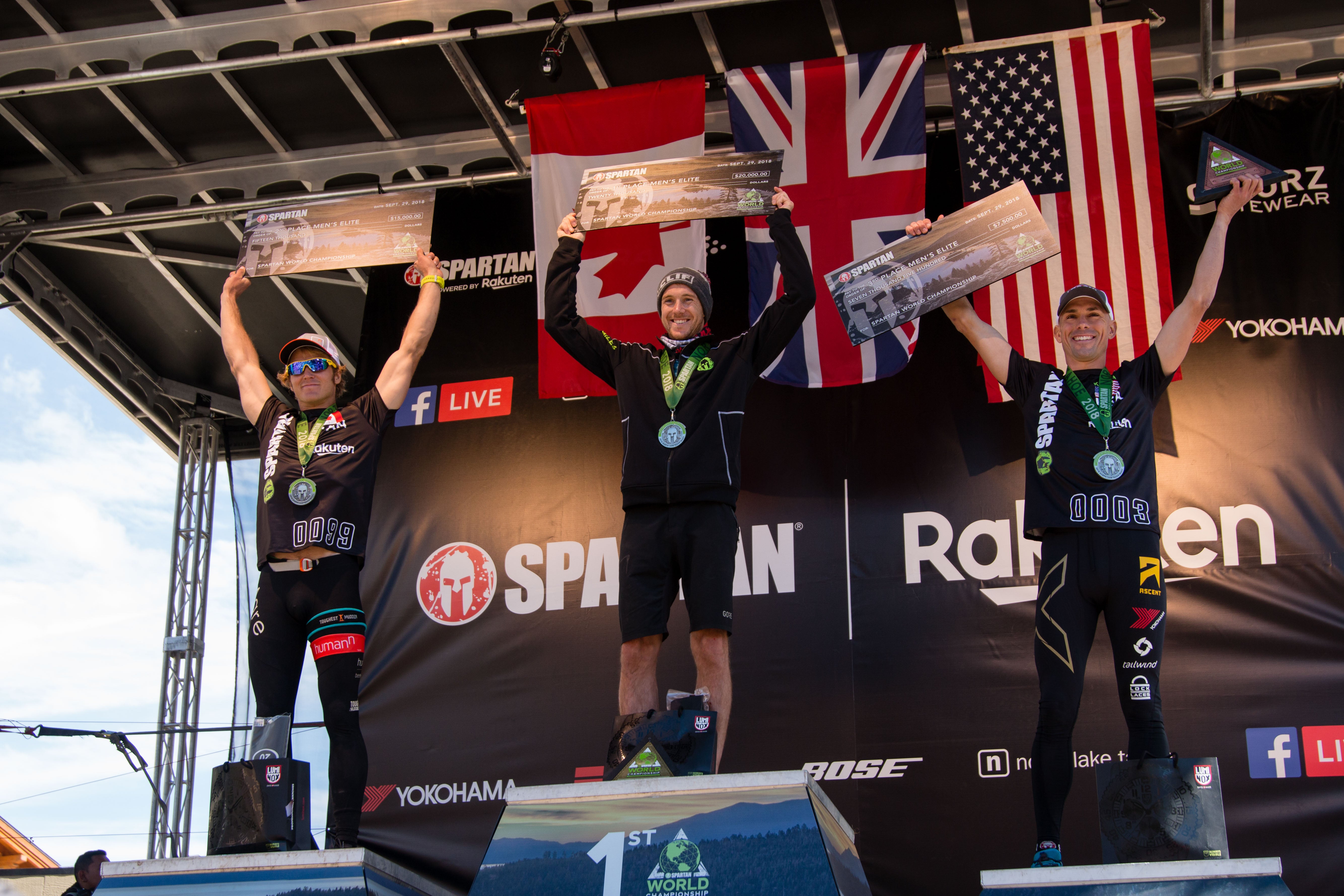 Jon Albon on the podium at Spartan World Championships 2018