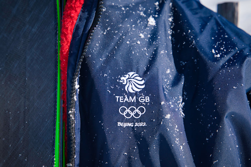 Custom branded Team GB dryrobe Advance for the 2022 Beijing Winter Olympics