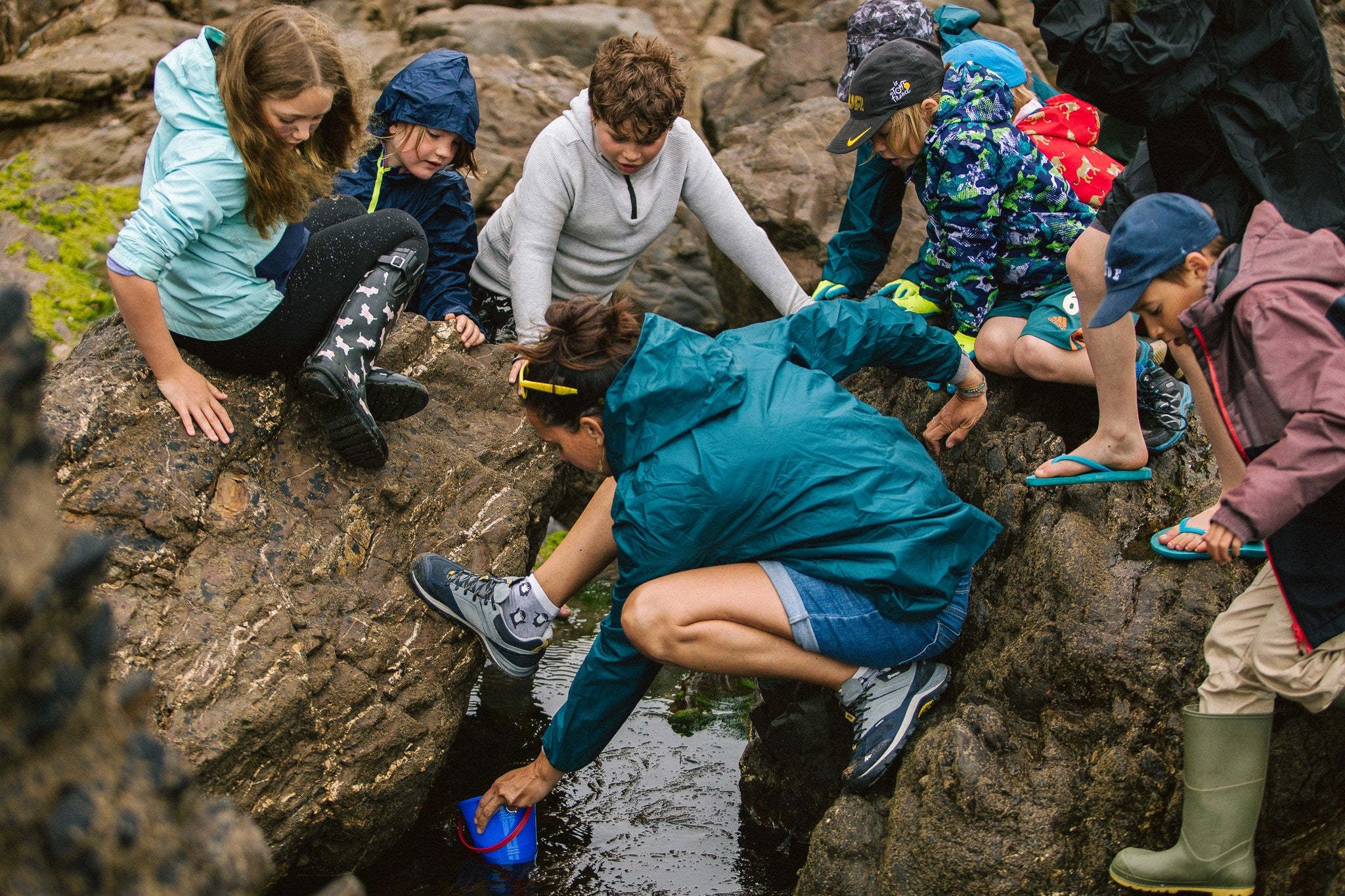 Rock pooling with The 2 Minute Beach School in Bude