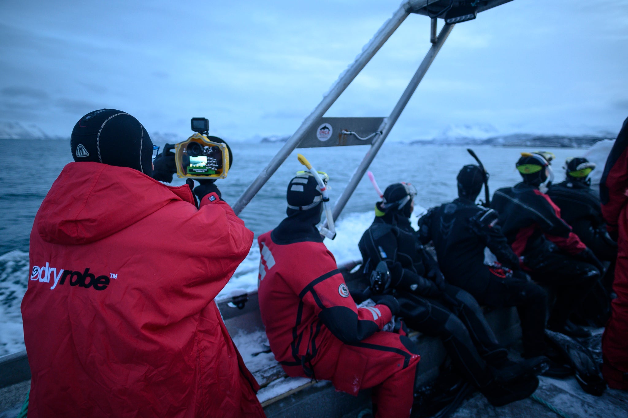 Filming orca whales in Norway