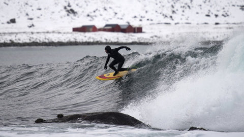 Tom, Carroll, Surf, dryrobe, Unstad, Norway