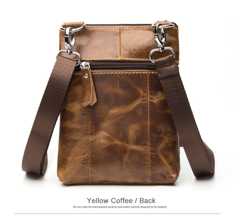 Men's Shoulder Bag For Men Genuine Leather Handbag Small Male Casual Messenger Small Phone Crossbody Bags Designer Phone Bag
