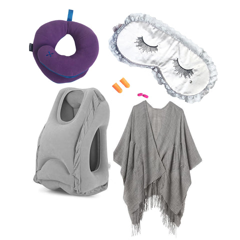 red-eye flight travel kit