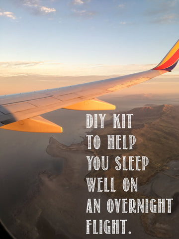 DIY overnight flight travel kit