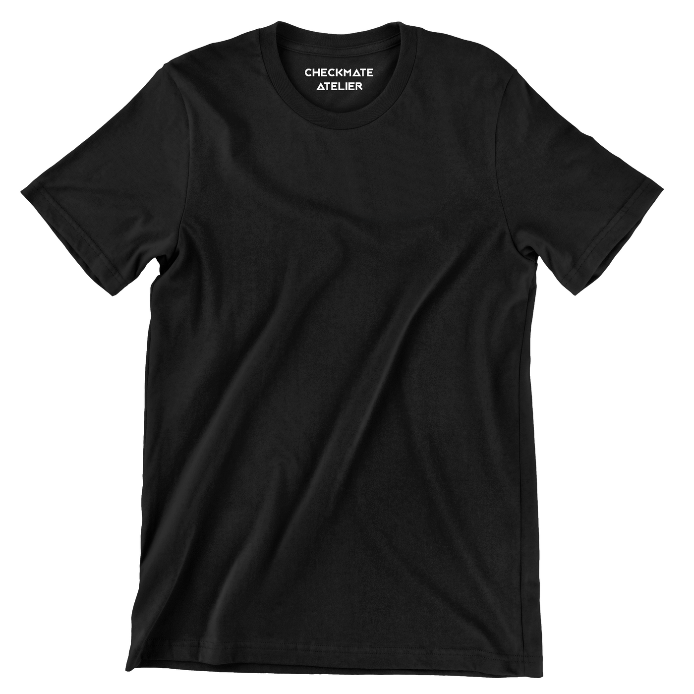 Black Round Neck T-Shirt – Checkmate Atelier - Official Online Store