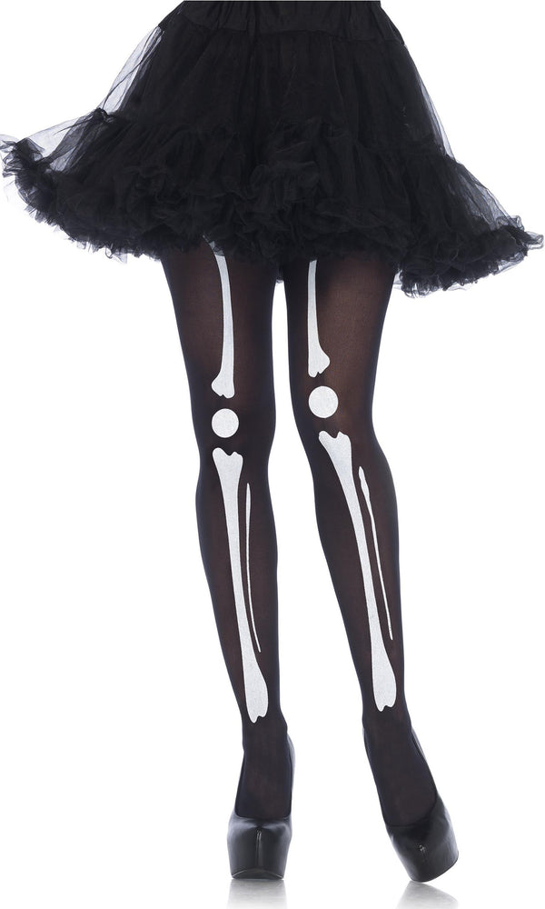 Sugar Skull Net Tights Black