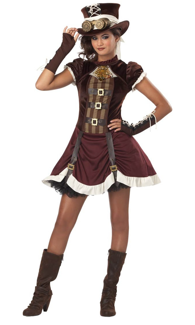 Tween Steampunk Girl Party Dudes   Tween Steampunk Costume 2000x 