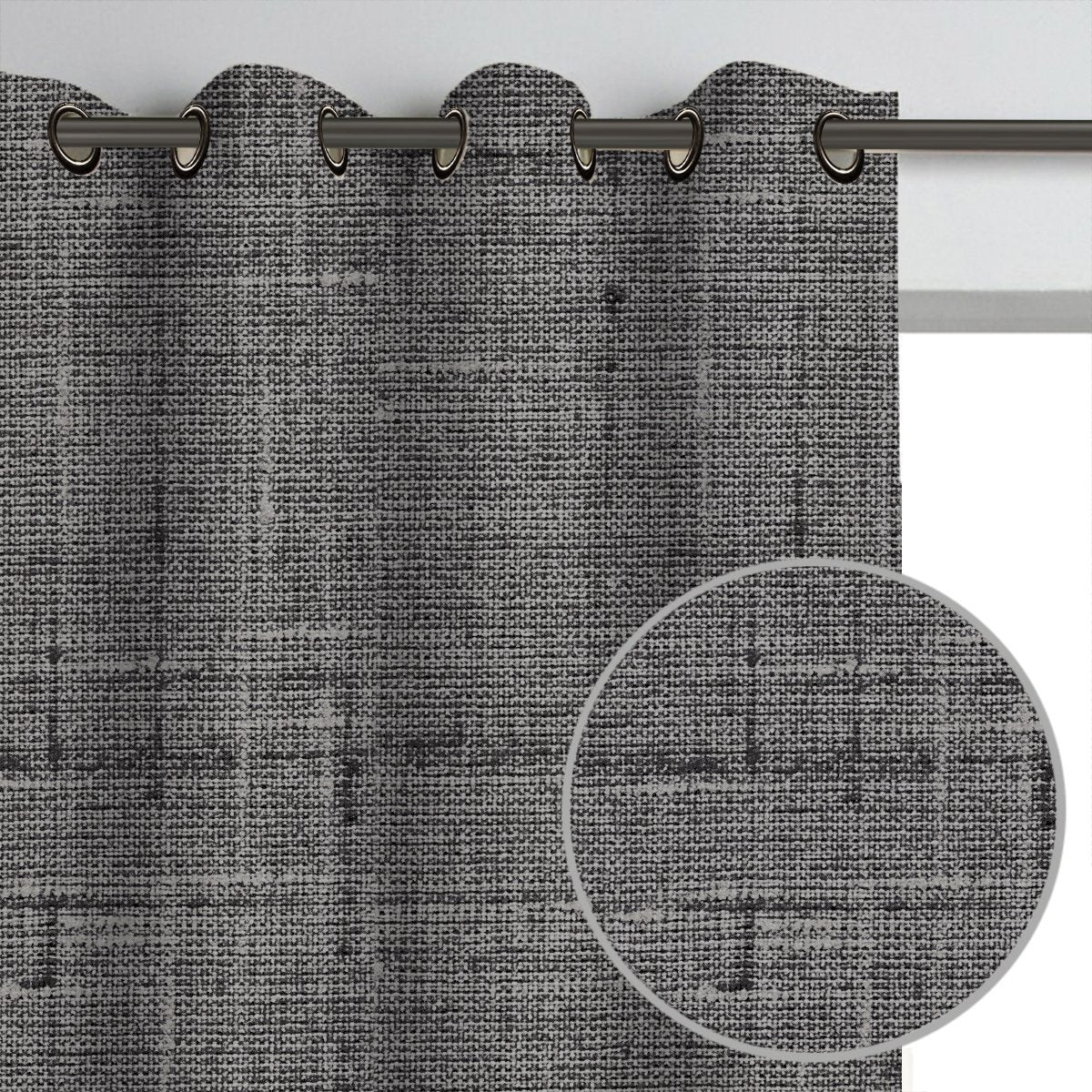 Zoey Linen Texture Curtain Panel — DigOrganicDesign