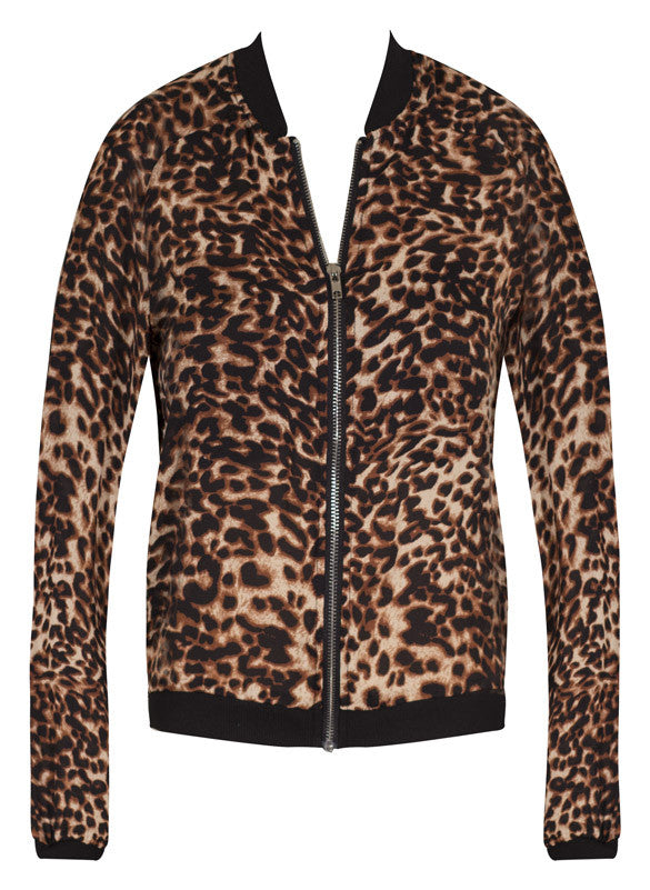 Leopard Print Zip Up Bomber Jacket – Double Trouble Apparel