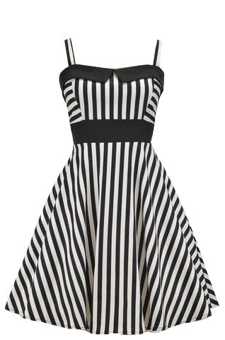 black and white swing dress