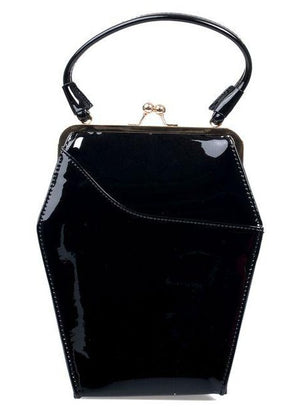 shiny patent handbag