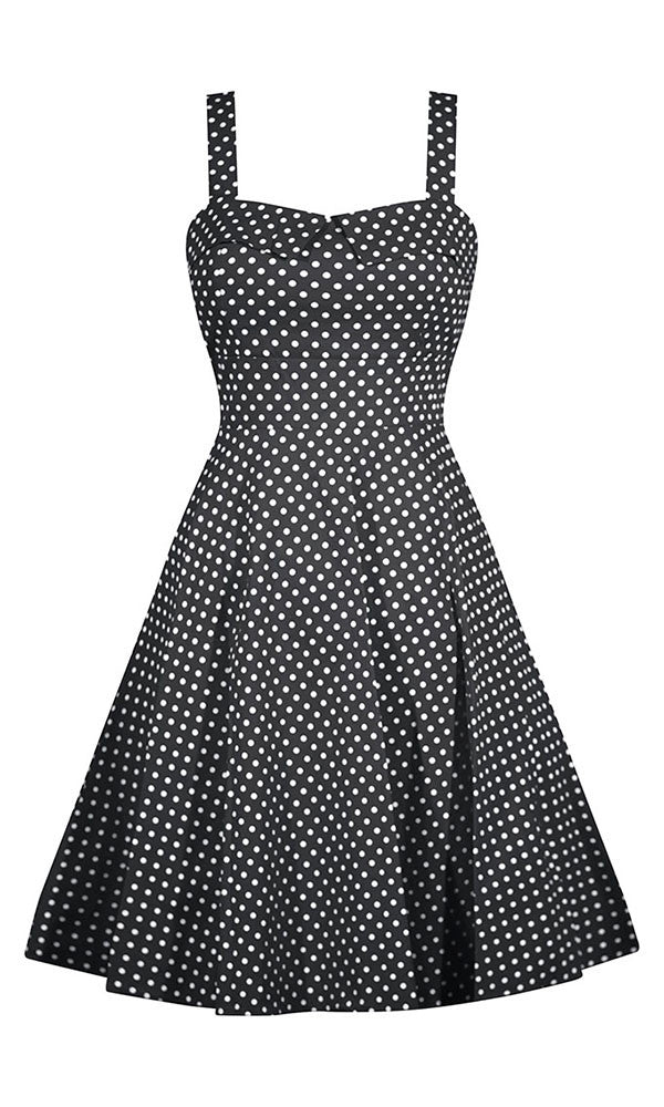 black pin up dress