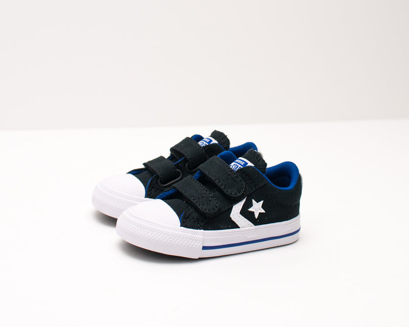 Zapatillas converse de y niña 766953c star player 2v canvas ox black blue white | – Moksin