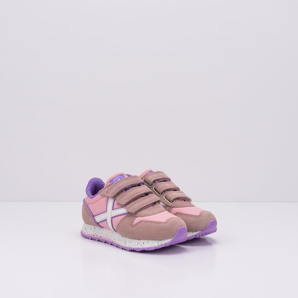 Zapatillas munich mini track vco 27 marino rosa de niña.