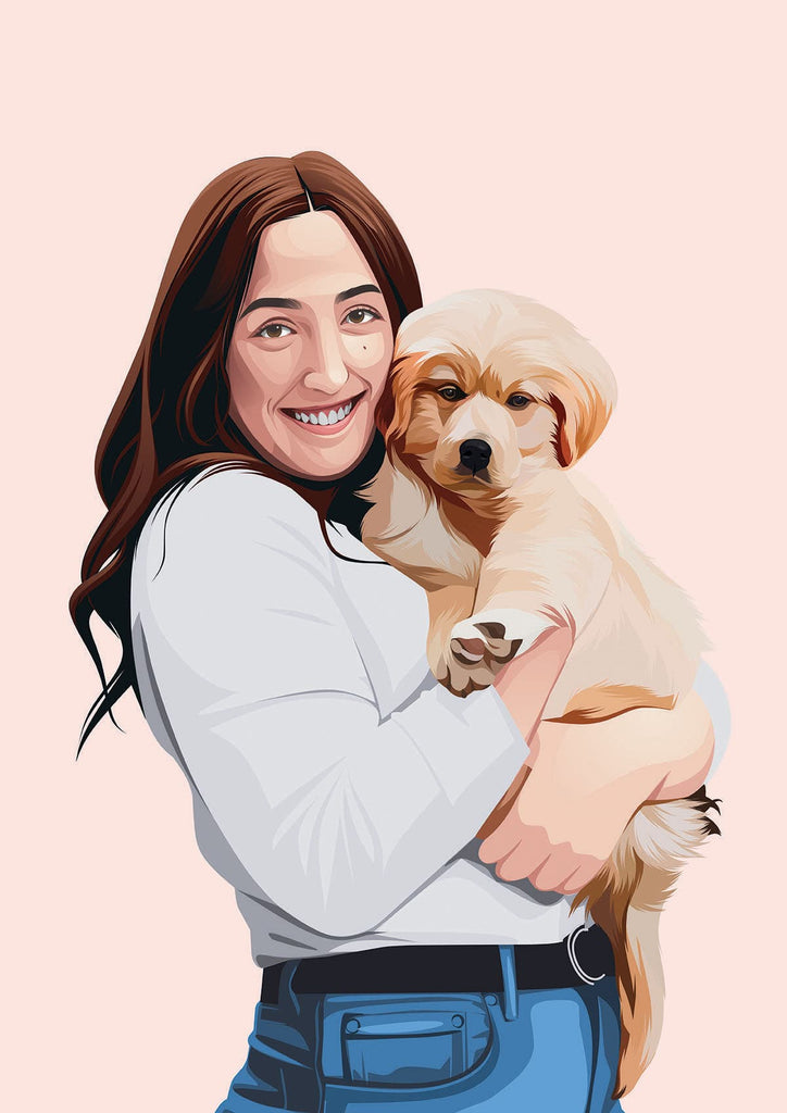 human and pet portrait