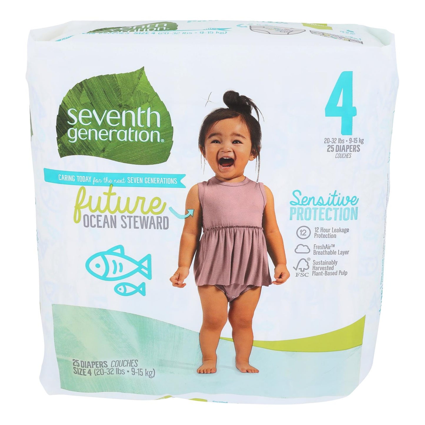 Seventh Generation - Baby Diaper Stage 4 20-32lb - Case Of 4-25 Ct