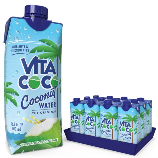 Vita Coco Coconut Water - Pure - Case Of 12 - 500 Ml