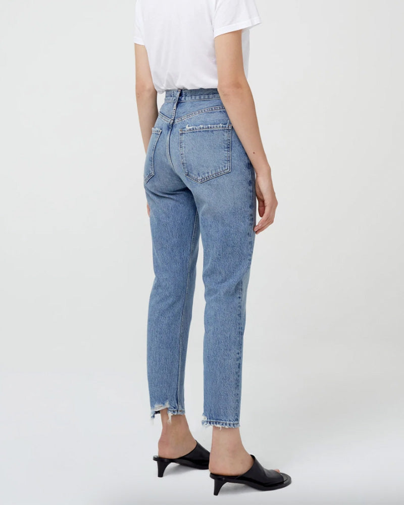 Agolde Riley high rise straight crop - endless – Shopfado