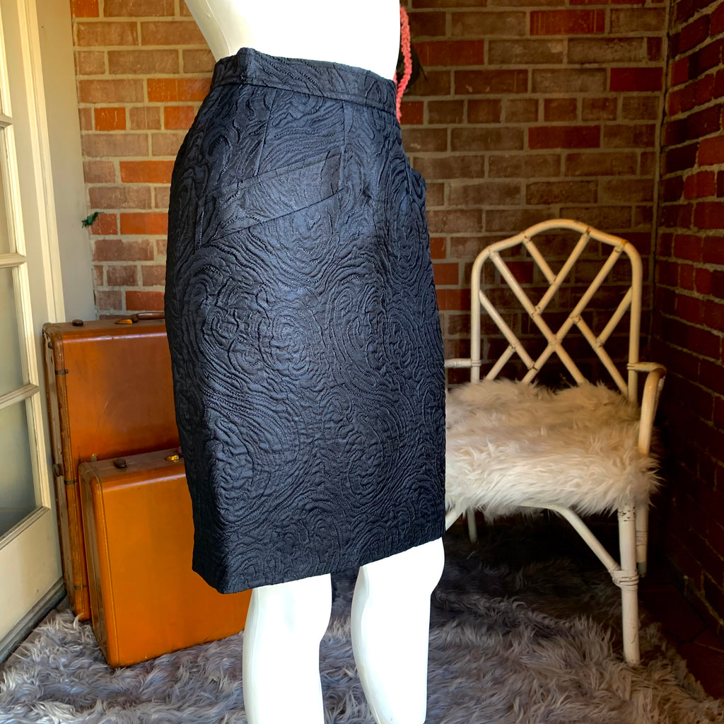 1980s Yves Saint Laurent Rive Gauche Matelasse Skirt