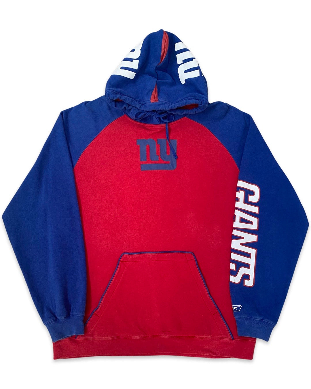 VINTAGE NFL NEW YORK GIANTS EMBROIDERED RED HOODIE