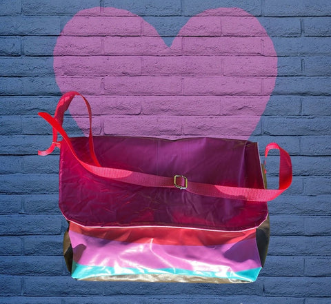Large Shoulderbag from recycled pool inflatables