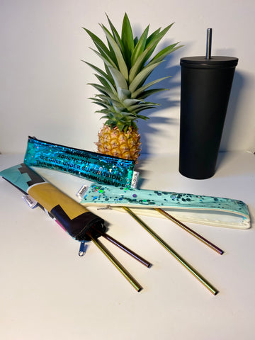 Reusable Straw Cases from recycled pool inflatables