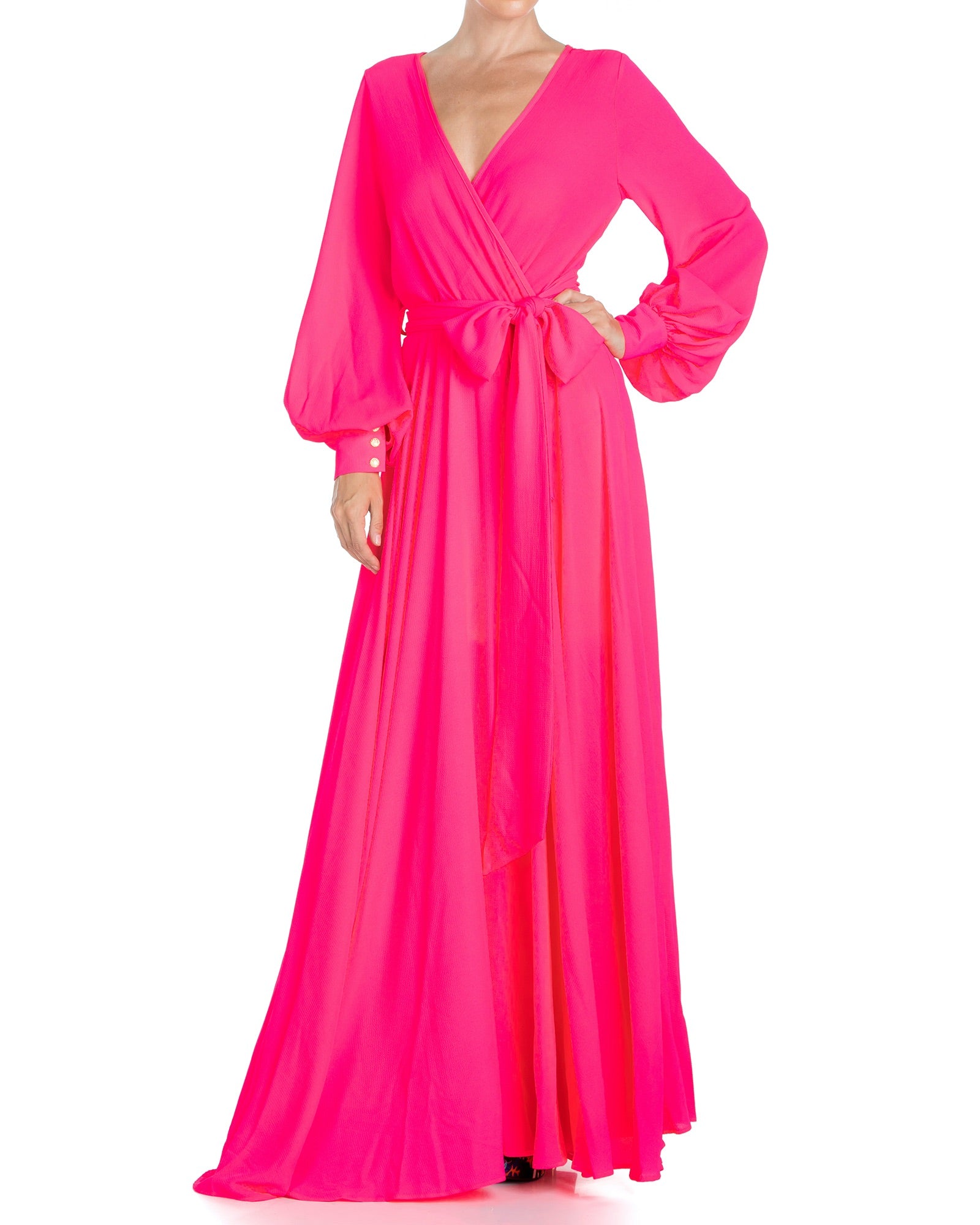 LilyPad Maxi Dress - Neon Pink – Meghan Fabulous