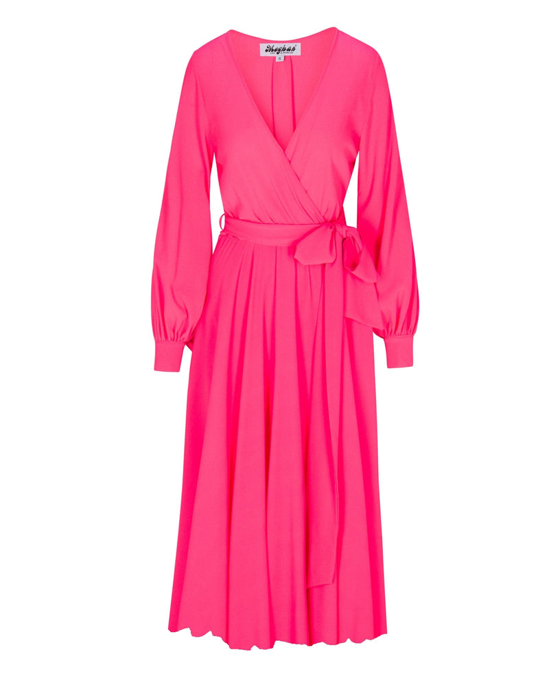 LilyPad Midi Dress - Neon Pink – Meghan Fabulous