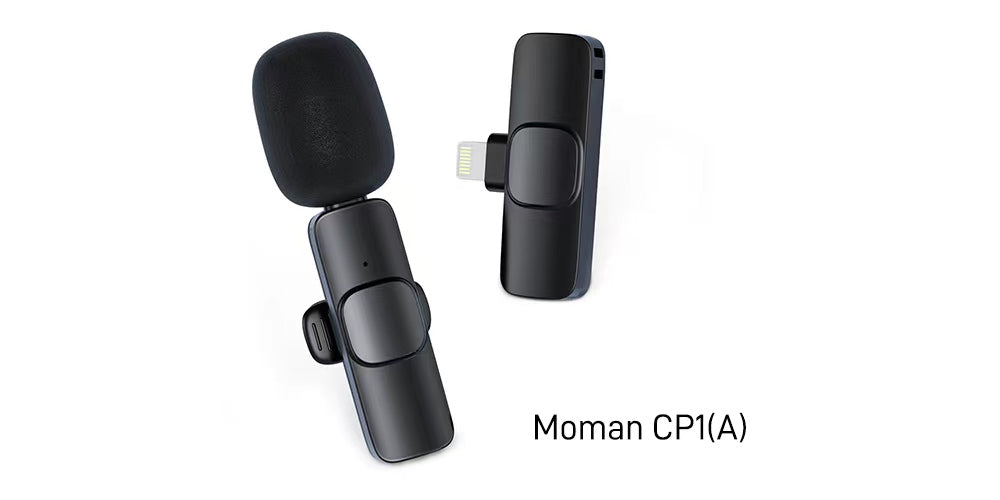 Moman CP2 is an iPhone lightning lavalier microphone with long working time of 15 hours. You don't need to worry about the problem of lack of power while shooting videos outdoors.