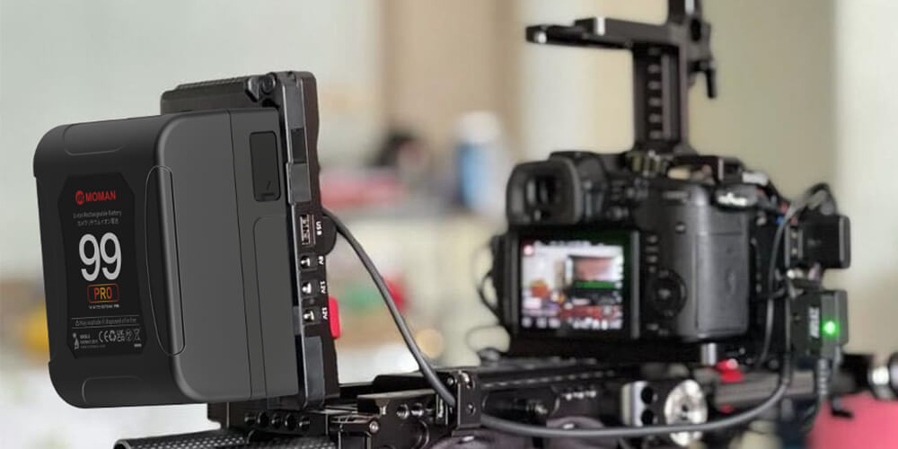 You need a video camera battery charger for continous filming tasks. You can connect the USB charger to a v-mount battery for in-time replenishment.