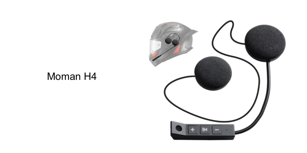 Moman H4 bicycle Bluetooth headset can connect to two smartphones at one time. It can be used to enjoy songs, picking up phone calls, and reciving GPS.