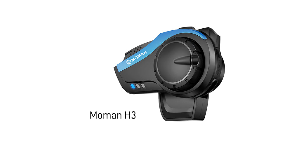 Moman H3 wireless intercom for motorcycle helmets can work 2-way speaking, or communication in a small riding groups of 6 people.