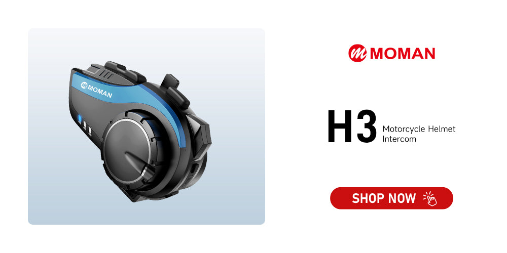 Moman H3 waterproof snowboard communicator is designed to have effective CVC and DSP noise suppression to reduce the wind noise and engine sound while riding.