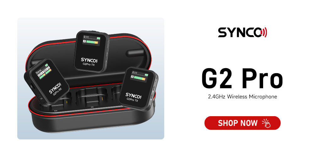 SYNCO G2 Pro best mic for YouTube channel has a wireless transmission range of up to 200 meters(LOS). It ensures steady and clear audio for videos and lives.