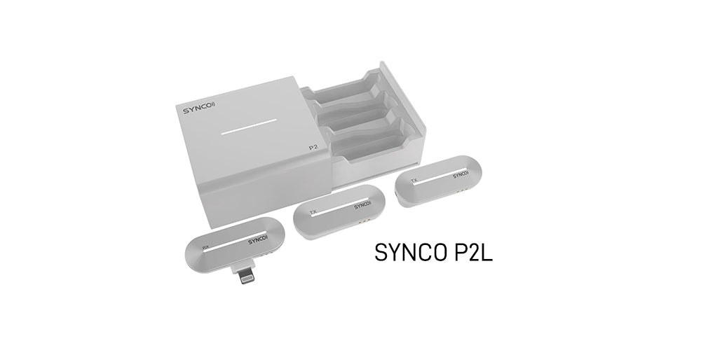 SYNCO P2L wireless iPhone mic supports real-time monitoring through the 3.5mm headphone port. And it has dynamic light indicators to show the battery life.