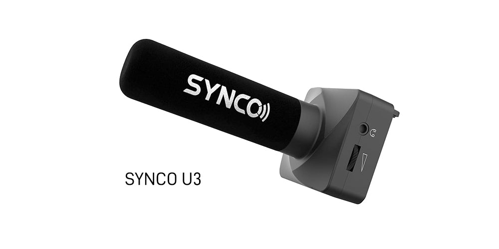 SYNCO U3 unidirectional shotgun microphone is perfect for camera recording, vlogging and interviewing
