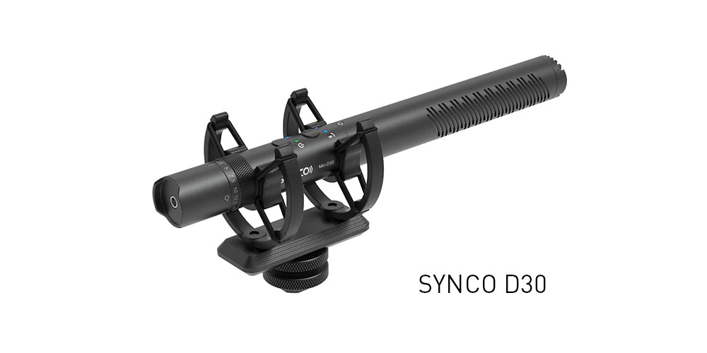 SYNCO D30 is a shotgun microphone for camera. Its super cardioid polar pattern ensures clear and crisp sound in a video.