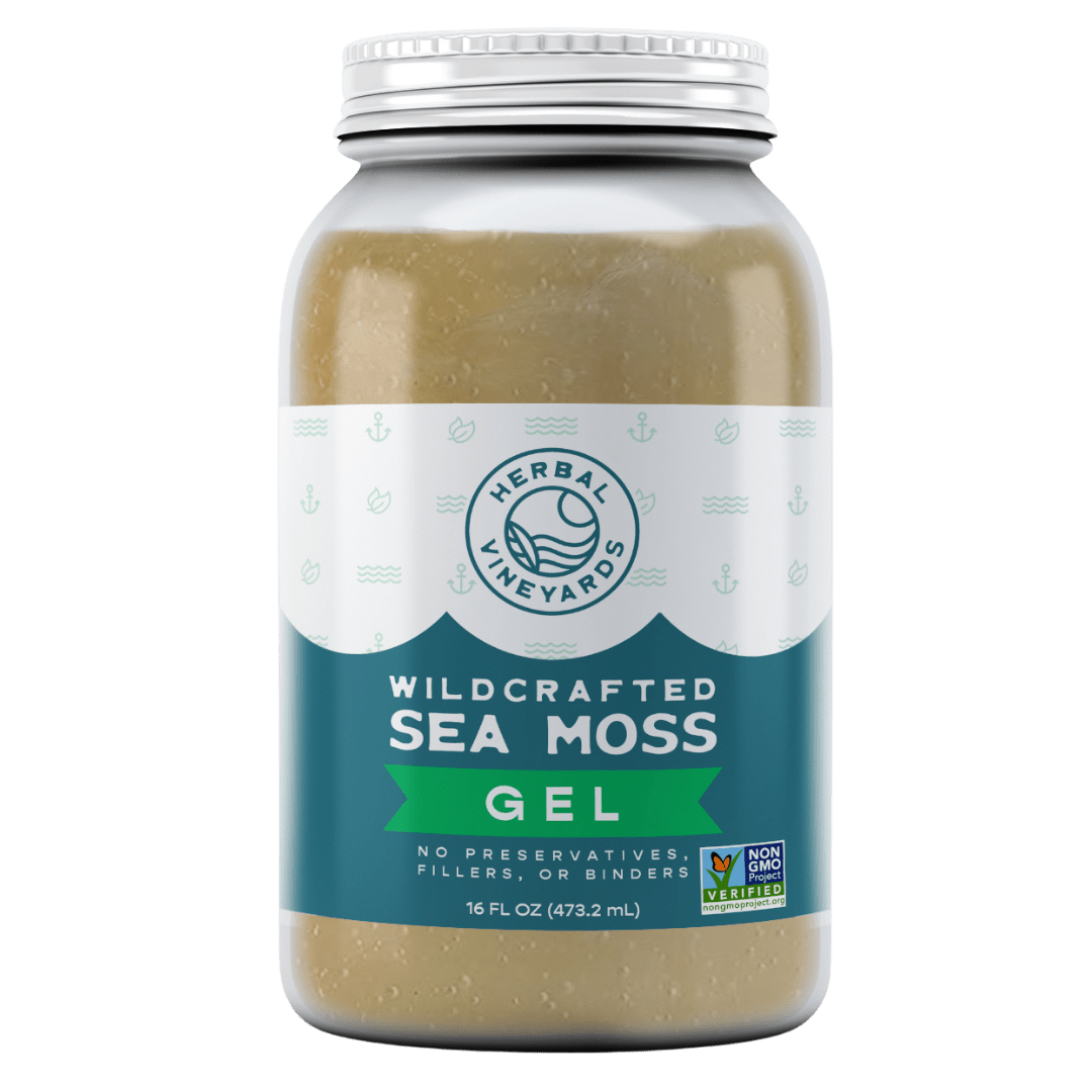 Sea Moss Gold Gel No Preservatives 100 Organic Herbal Vineyards