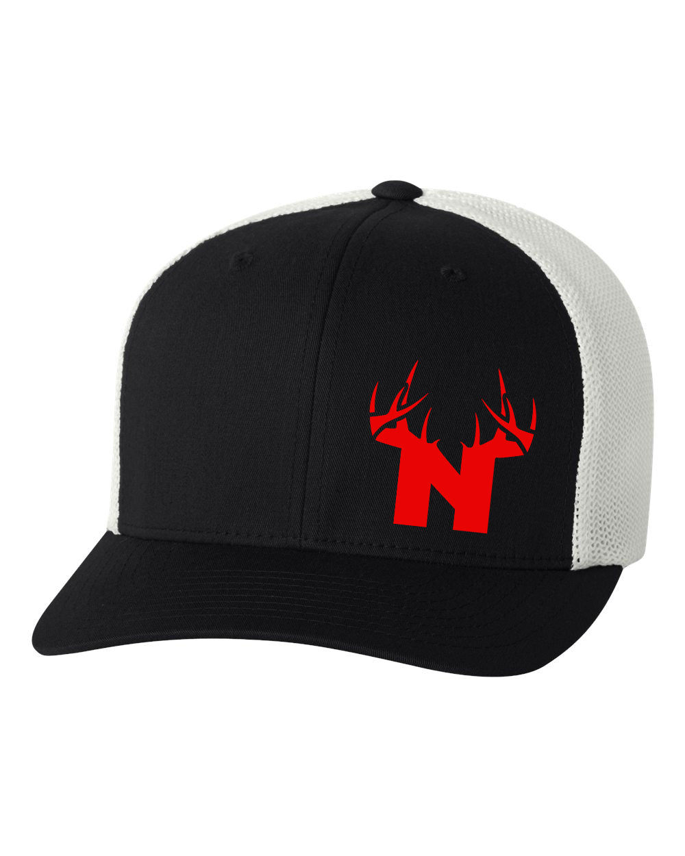 6 Pack of Black/White FlexFit Fitted BoNE Hat – Bucks of Nebraska