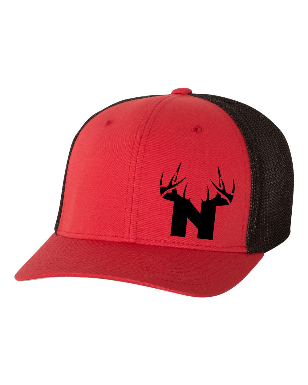 Black/Red FlexFit Fitted BoNE Hat – Bucks of Nebraska | Flex Caps