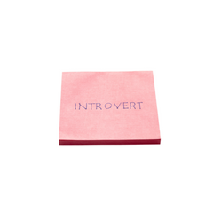 Introvert written on a post-it