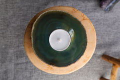 Green agate tea Light holder
