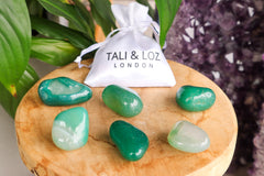 Green agate tumblestones