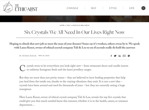 Screenshot of our ethicalist press coverage