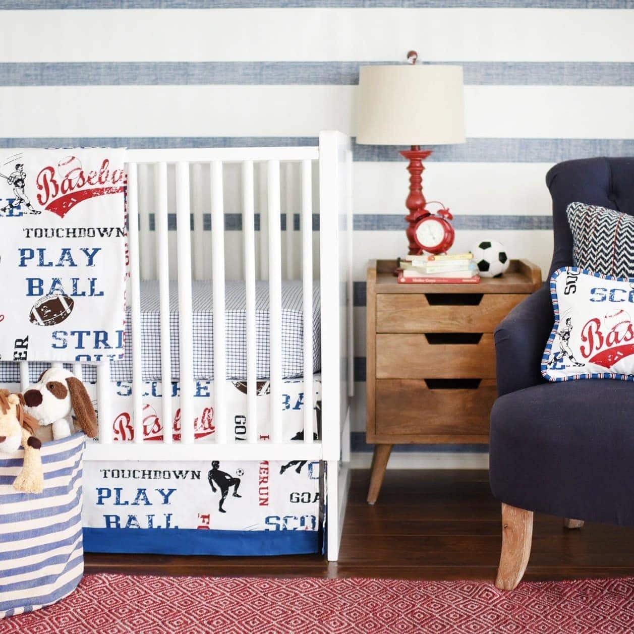 sports baby bedding