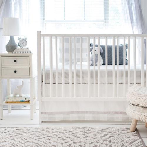 plaid crib bedding