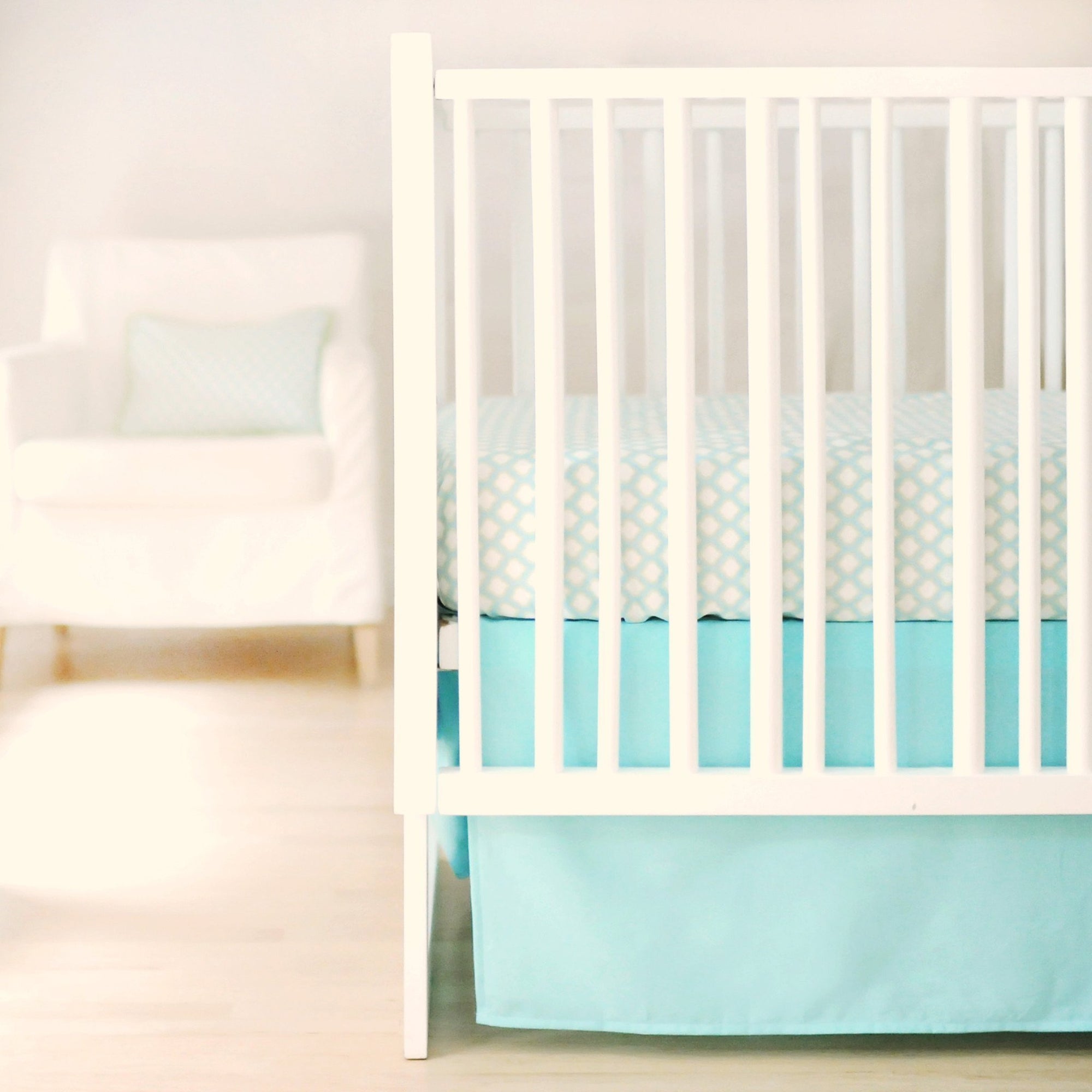 Bumper Sweet Simple Aqua Crib Baby Bedding Set Jack And Jill