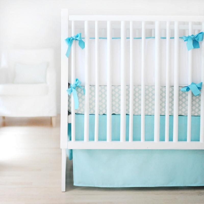 Bumper Sweet Simple Aqua Crib Baby Bedding Set Jack And Jill