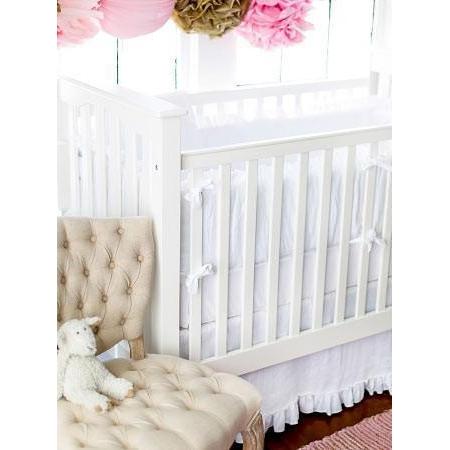 Bumper White Linen Madison Avenue Crib Baby Bedding Set Jack