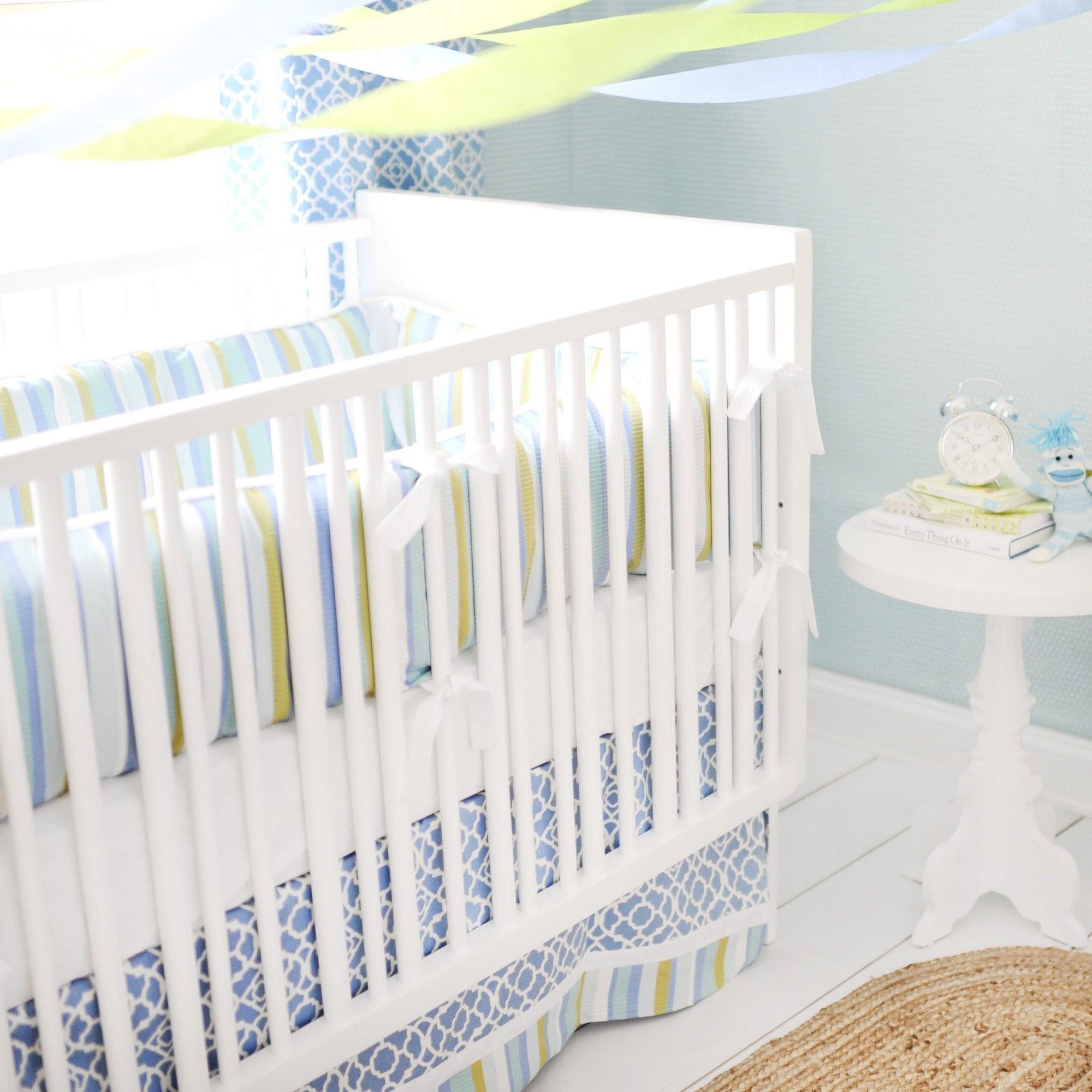 green crib bedding